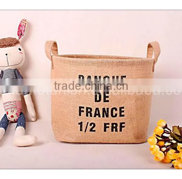 Waterproof Wholesale Manufacturer Green Jute and Include 4 Design Mixed Multi-function Debris Sundries Basket photo-2