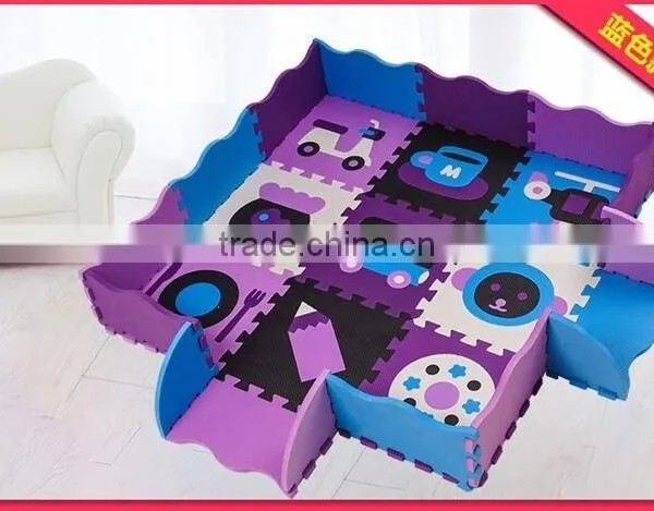 Hot Selling Educational EVA Puzzle Mat for Kids With Safety Guarder Non-toxic , 16pcs photo-2