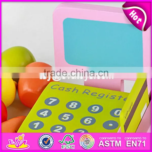2017 New Design Funny Pretend Play Wooden Kids Play Supermarket W10A061 photo-4