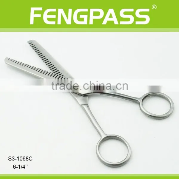 S3-1068C 6-1/4" Inch 2CR13 Stainless Steel Blade With Stainless Steel Plastic Barber Use Thinning Tool Hair Scissors photo-2