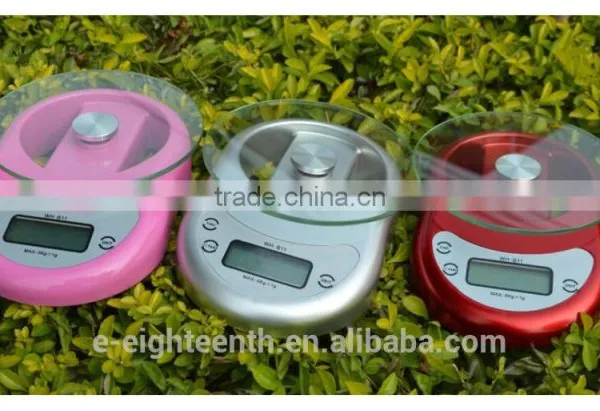 2016 New Arrival Hot Sale 5kg 5000g/1g Digital Kitchen Scale Diet Food Weight Clock Countdown Alarm photo-2
