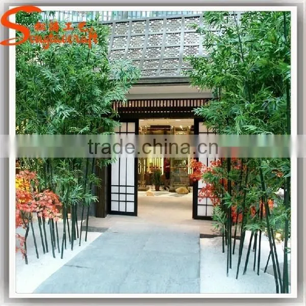China Manufacturer Common Plastic Decorative Artificial Lucky Bamboo Fence for Sale photo-3