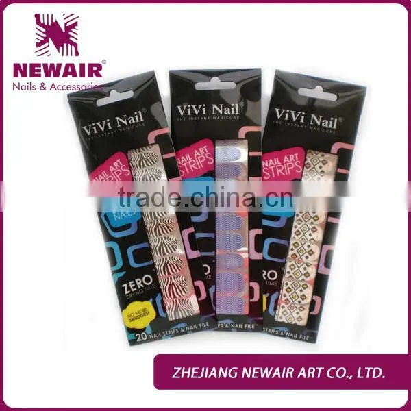 Zhejiang Yiwu Vivi Nail Peel off Full Cover Polish Nail Strips Nail Stickers photo-4
