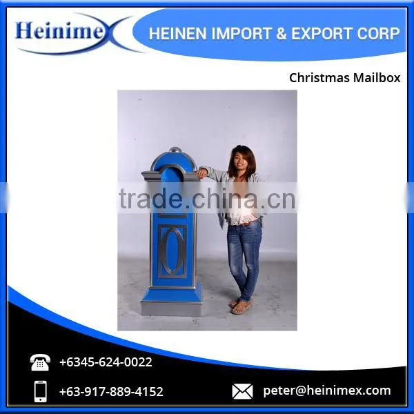 Premium Quality Blue and Silver Christmas Mailbox photo-4