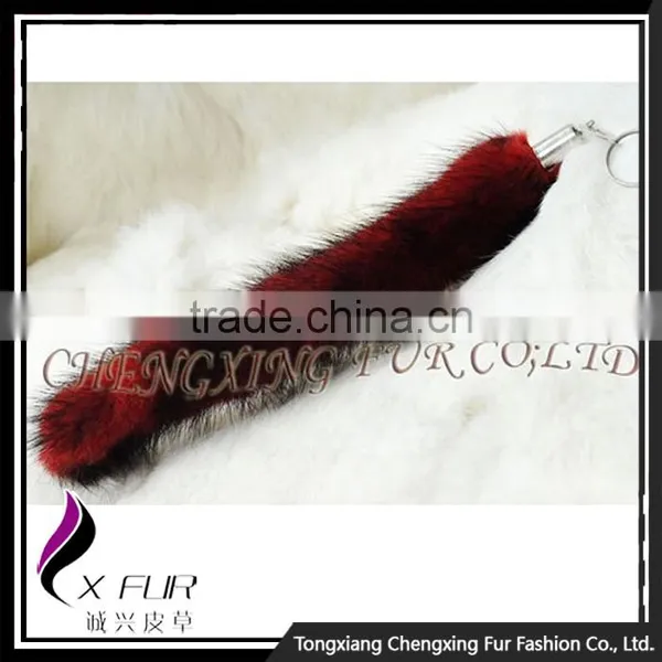 CX-R-35B Handmade Promotional Custom Creative Keychain/Genuine Mink Tail Key Chain photo-5
