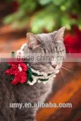 Crochet Pattern Cat Collar Cat Necklace Hand Made Bow Tie Cat Neck Belt photo-3