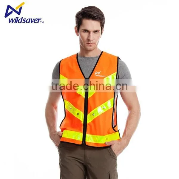 Led Light Luminous Work Jacket With Reflective Stripes photo-3
