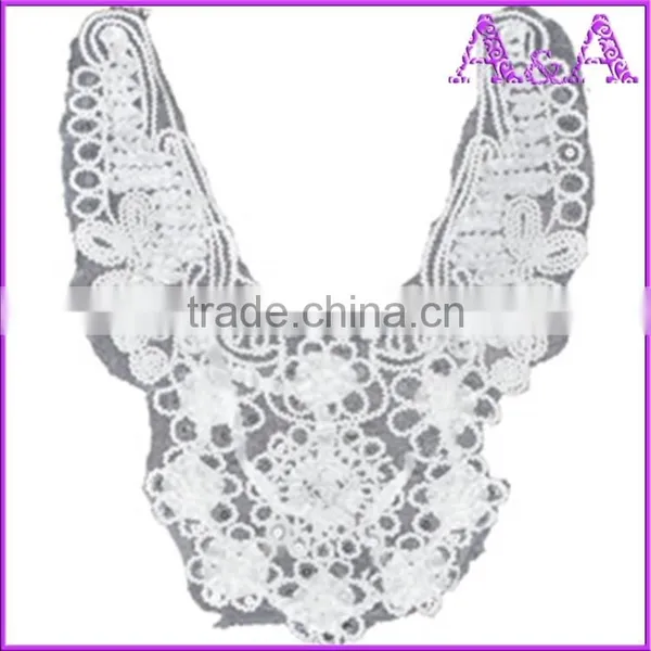 Water Soluble Lace 100% Cotton African Chemical Lace Collar for Shirt and Dress photo-5