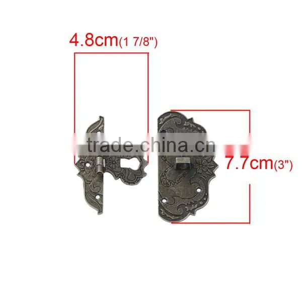 Cabinet Accessories Zinc Based Alloy Antique Bronze Pattern Carved Case Locks photo-2