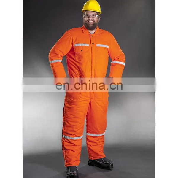 High Quality Cotton Cold Storage Freezer Suits Winter Coverall With Reflective Stripe photo-4