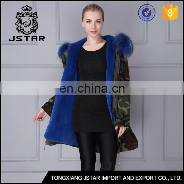 Fashion and Warm Faux Fur Parka With Big Real Fox Fur Collar