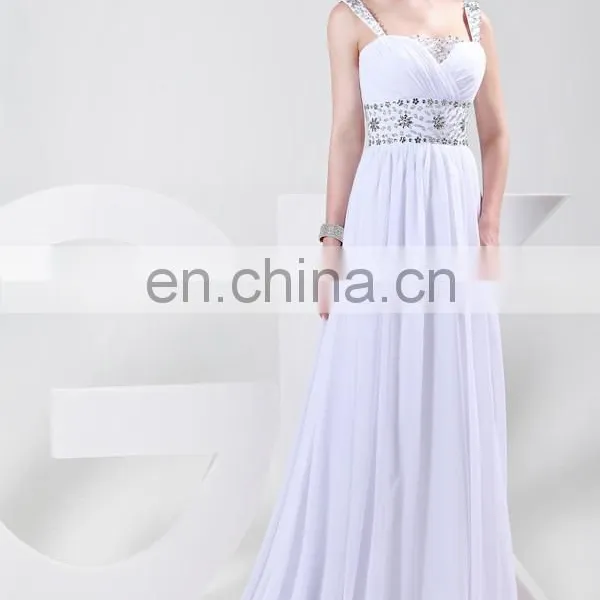 2015 Hot Sale Chiffon Prom Gown Strap Designs Evening Dress CL4469 photo-2