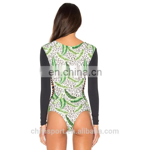 Custom Printed Rash Guards With Front Zippers, Women Rashguards With Long Sleeves photo-3