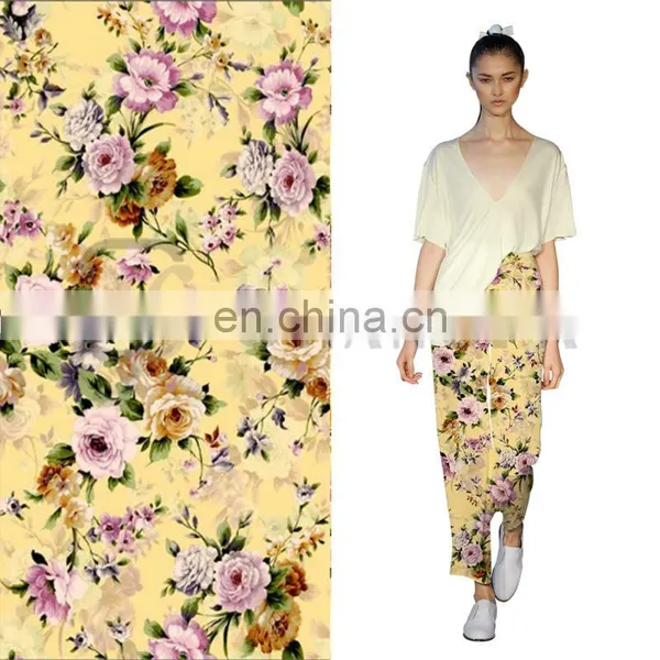 Colorful Digital Printed Polyester Cotton Fabric Woven T/C Satin