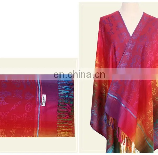 Many In Stock/Custom-make Your Own Design Jacquard Knitted Wool Scarf Pashmina Shawl photo-6