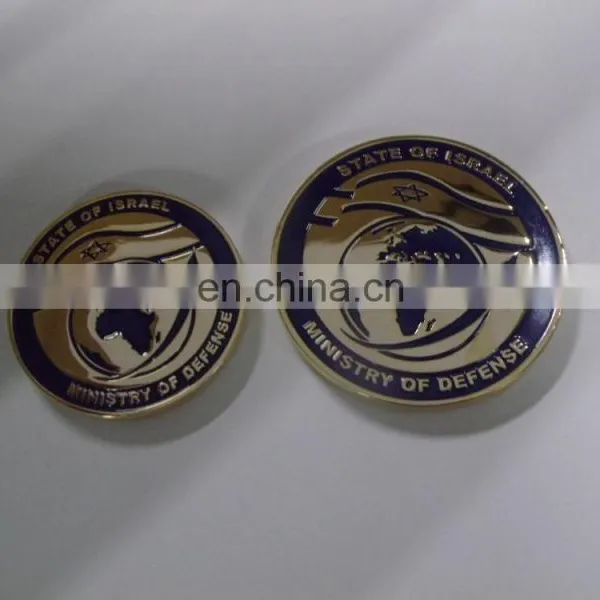 Chiina Factory OEM Wholesale Gold Double Side Metal Israel Challenge Collection Coin With Sand, With Gift Box, PVC Pouch photo-3