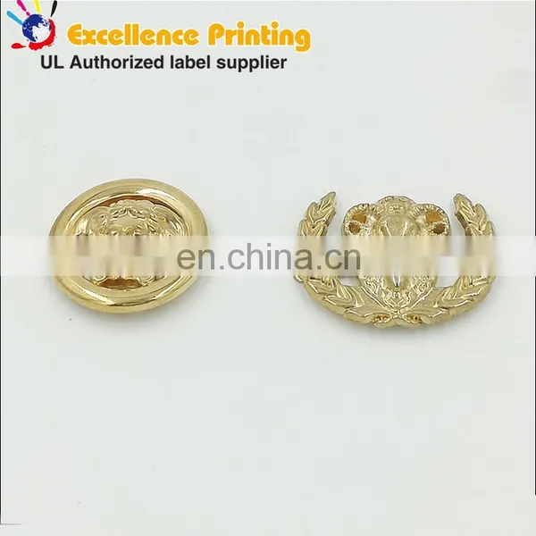 Cut Out Nameplate Design Metal Custom Gold Plate Logo for Handbags photo-2