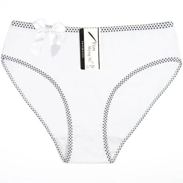Yun Meng Ni Sexy Underwear Cute Bow Big Size 2XL/3XL/4XL Briefs Cotton Panties photo-5