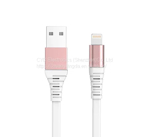 Metal Flat Lightning Cable for IPhone X and IPad Mini and IPad Air With C48B Connector photo-2
