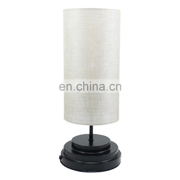 Factory Supply Good Price TC Cloth & Metal Material Decorative Hotel Bedroom Desk Light Led Table Lamp for Home Hotel Use photo-2