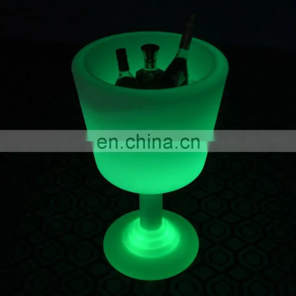Plastic Beer Wine Vodka Champagne Rechargeable Flashing Led Ice Bucket for Promotion photo-2