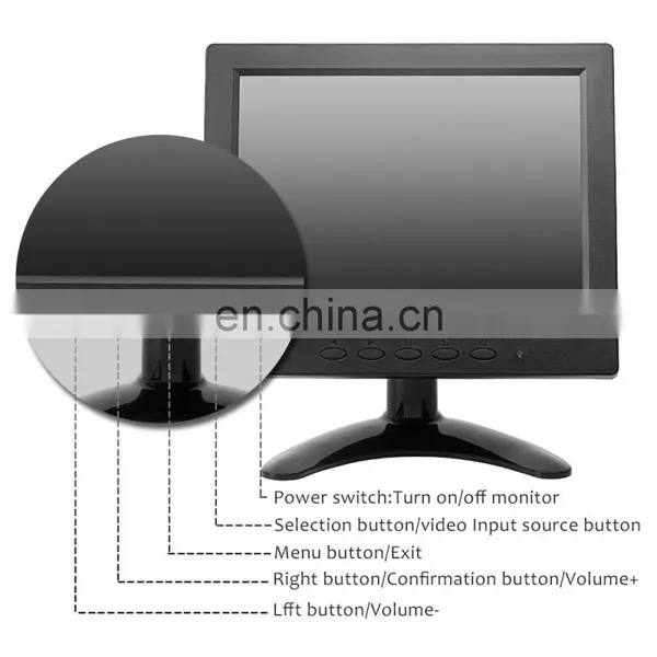 Retail Sales Cheap Raspberry Pi Non-touch Screen 8 Inch Frame LCD Monitor/CCTV Monitor photo-3