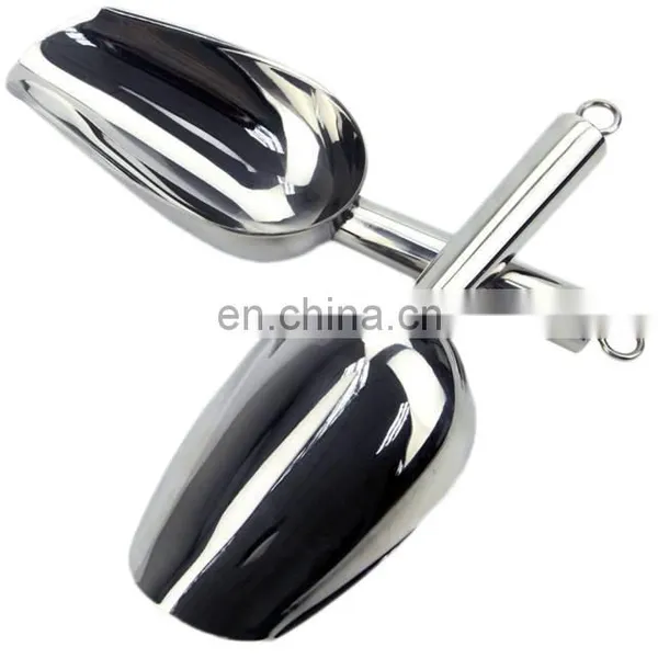 Bar Serving Ice Bucket Scoop, Coffee Bean Shovel Stainless Steel Ice Scoop photo-5