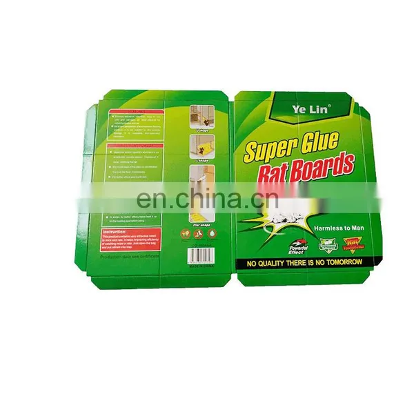 Gray Board in Various Grams of Raw Materials Paper Hot Pin Customized Rat Glue Trap Physical Pest Control Sustainable 100pcs