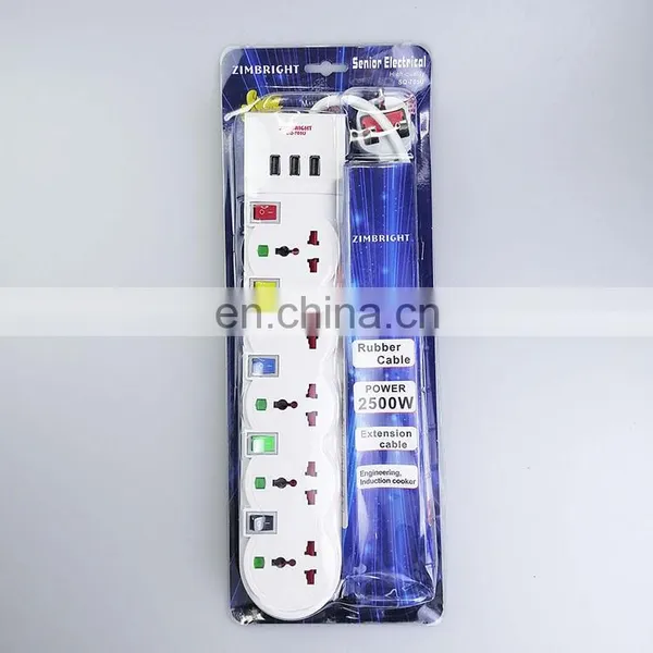 High Quality Black Power Socket 13A Outlet Power Electrical UK Standard Extension Socket Independent Switch With Usb Socket photo-3