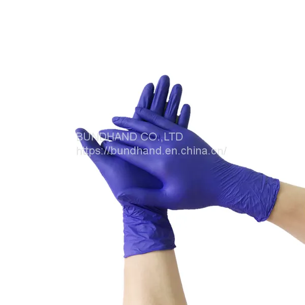 China Purple Powder Free Nitrile Disposable Gloves For Medical Industry Field Factory