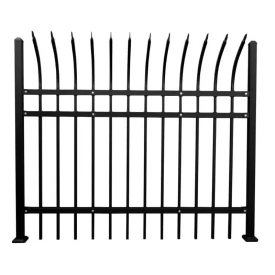 European Modern Style Galvanized Steel Fence Pointed Posts Factory Direct Sale Safety Metal Fence for Scenic Areas photo-2
