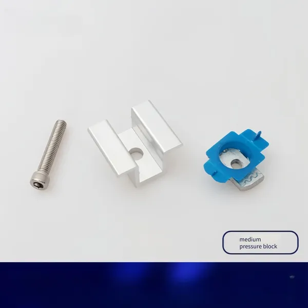 Yongjiasheng - Aluminum Alloy Compression Blocks, Medium Compression Blocks for Solar Photovoltaic Accessories, Edge Compression Blocks and Clamps for Photovoltaic Modules photo-5