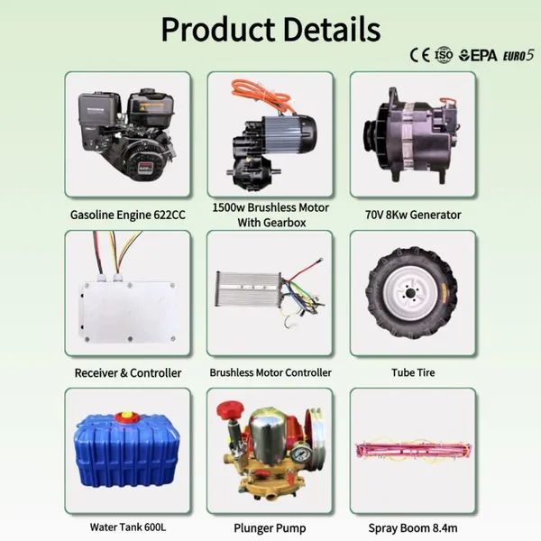 Vigorun SPRY600 Spraying Machine CE EPA Approved Gasoline Engine Sprayer Tank 600l for Agricultural Farm Sprayer photo-3