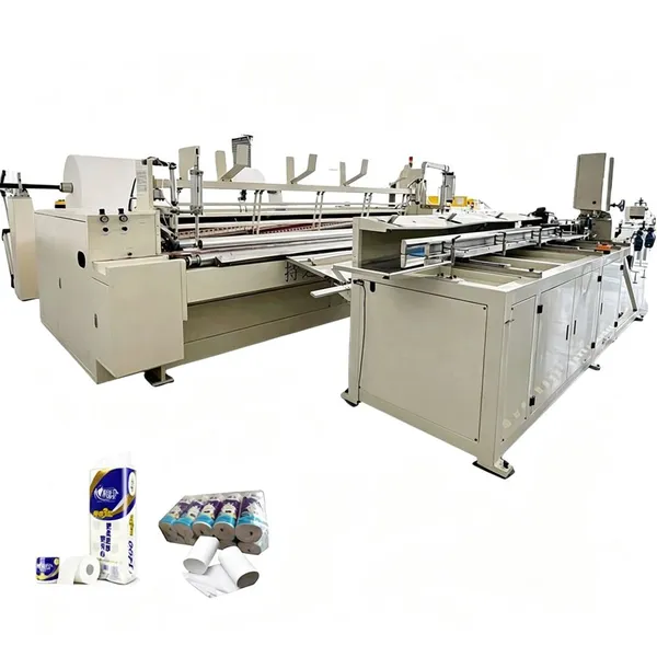Machine entièrement automatique de fabrication de papier toilette, ligne de production de machine de rebobinage de rouleaux de papier tissue