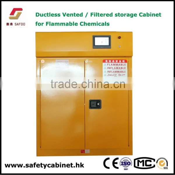 Touch Screen Panel Filtered Storage Cabinets for Combustible Liquids Prevent Fire