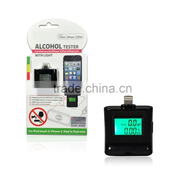 IPEGA for IPhone / IPad Backlight Screen Breath Breathalyzer Alcohol Tester Wholesale Quality Choice