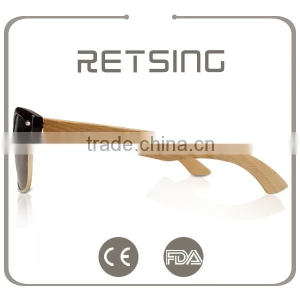 PC Frame Wooden Sunglasses Bamboo Arms / Skateboard Wood Glasses photo-5