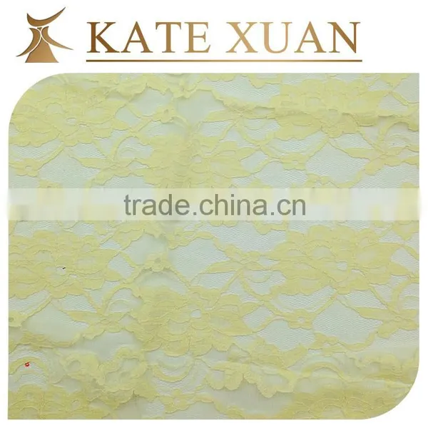 Hollow White Bridal Net Embroidered Tulle Lace Fabric photo-2