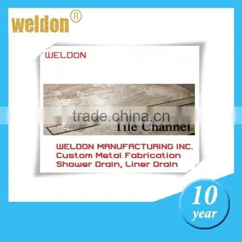WELDON Glass Tile Insert Floor Shower Drain photo-5