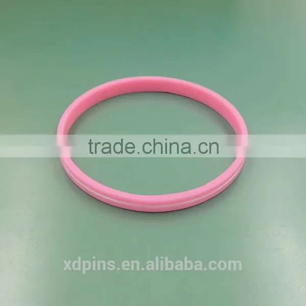 Personality Design Simple Pink Silicone Wristband photo-2