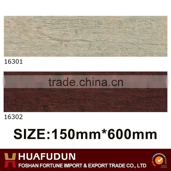 2014 Canton Fair Hot Sales Fo Shan Wood Look Semi Polished Porcelain Tile photo-3