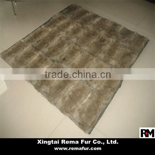 Factory Wholesale 100% Genuine Rabbit Fur Carpet in High Quality photo-3