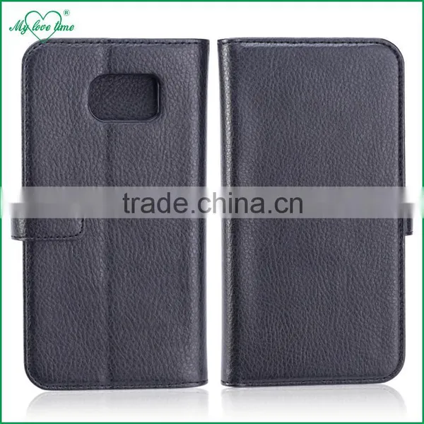 Black 3 Card Slots Wallet PU Leather Phone Case for Samsung Galaxy S7