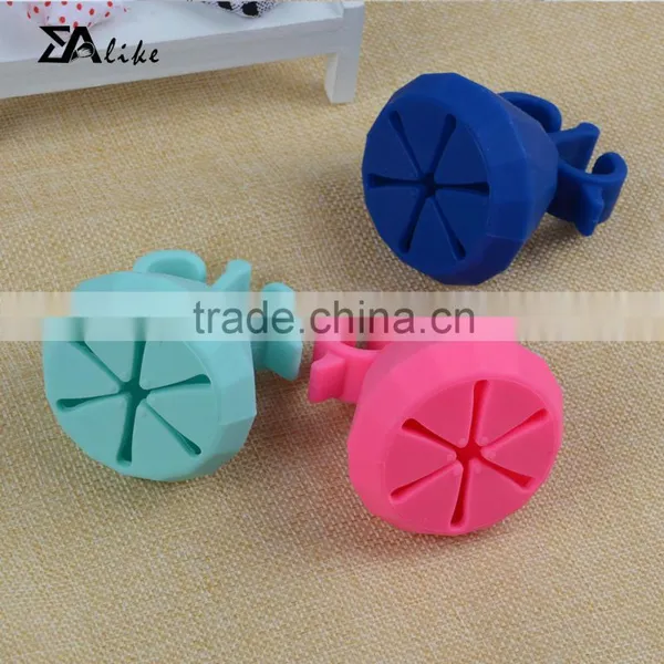 Clear Acrylic Rubber Silicone Wearable Nail Polish Bottle Holder photo-6