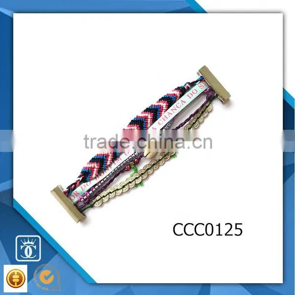 Guangdong Quality Cheap Cotton Braided Bracelet Jewelry Silver