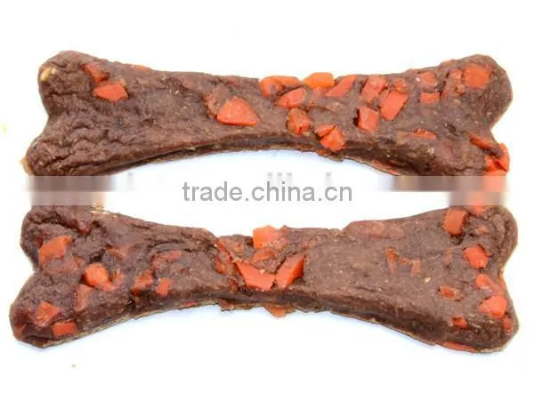Wholesale Natural Dry Salmon and Carrot Bone Shape Pet Dog Snack
