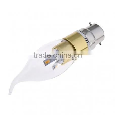LED Candle Bulb 3W LED Candle Bulb Golden B22 Warm White SMD5630 Candle Lamp photo-3