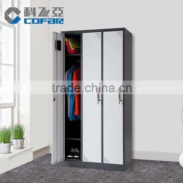 2016 Newly Design 3 Door Steel Cabinet Clothes Locker