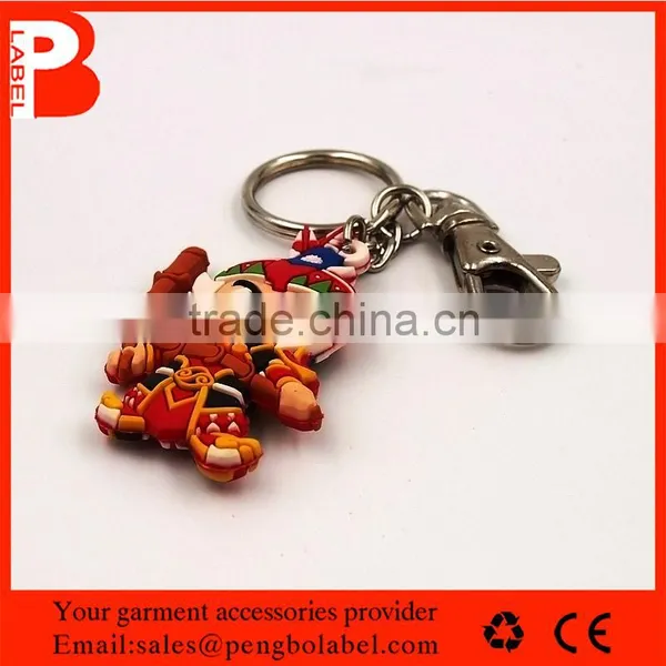Custom Design Soft PVC Rubber Patch Key Ring Key Chain photo-2