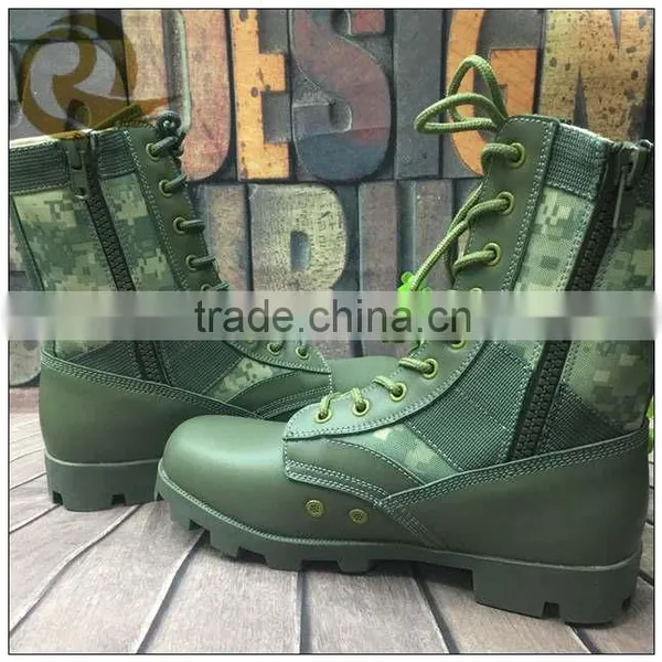 Army Green Camouflage Tactical Boots With Zipper for Army photo-3